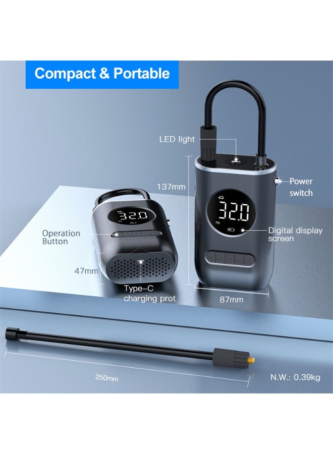 زيسكوير ضاغط هواء محمول عالي الطاقة لإطارات السيارات والدراجات النارية والهوائية - مضخة هواء رقمية ذكية - Image 5